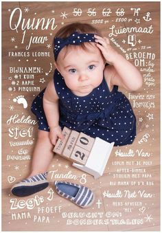 Baby Infographic, Pink And Gold Birthday Party, Vogue Kids, Wall Decor Nursery, Baby Posters, Foto Baby, Baby Album, Babies First Year, First Birthday Invitations