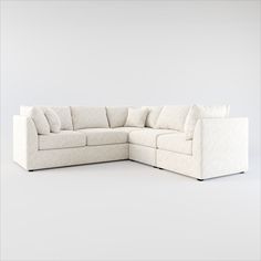 The Nest Collection’s go-big-or-small modular design lets you build it for one—or everyone. The soft, cozy seating and full-out lounge potential is perfect reading, snuggling, sleeping, anything. | Nest Hybrid Comfort 3-Piece Small Sectional in P.T. Cream | by Value City Furniture Narrow Sofa, Small Sectional, White Sectional, Large Sectional, Cozy Seating, American Signature Furniture, Armless Loveseat, Value City Furniture, Custom Cushions