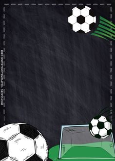 a soccer ball is flying towards the goal in front of a chalkboard with an image of a soccer field