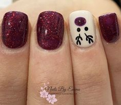 Christmas Nail Art Ideas, Christmas Nail Art Easy, Fingernail Designs, Nails Easy, Cute Gel Nails, Dipped Nails