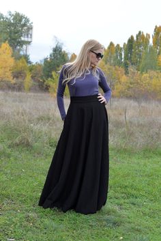 "Long Wool Maxi Skirt, Plus Size Clothing, Winter High Waist Victorian Skirt, Minimalist Formal Skirt, Elegant Maxi Wool Skirt, Flare Skirt, Merino Wool Maxi Skirt. Maxi Wool Winter Skirt. Elegant Maxi Wool Skirt is interesting and romantic. This item gives you comfort and warmth and will be a favorite garment in your winter wardrobe. You can also add viscose Lining to this skirt, just write to me. 📌 SIZE CHART 📌 📌 Size * XS * (US 2, UK 6, IT 36, FR 34, DE 32, J 3) Bust 33.5\" / 85 cm Waist 2 Winter Maxi Skirt, Edwardian Skirt, Wool Maxi Skirt, Maxi Skirt Winter, Victorian Skirt, Modest Women, Natural Linen Dress, Skirt Elegant, Beautiful Long Dresses