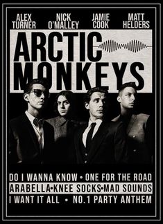 the arctic monkeys poster for their concert