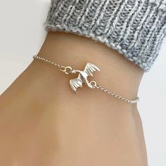 Delicate Sterling Silver Dragon Bracelet, Anklet, Dragon Jewellery, Silver Bracelet - Etsy Dragon Jewellery, Dragon Link, Arrow Bracelet, Flying Dragon, Dragon Bracelet, Jewelry Bracelets Silver, Dragon Jewelry, Jewellery Silver, Silver Dragon