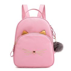 Material: PU Leather Features: Wear-Resistant Pattern: Solid Color Style: Fresh and Sweet Fashion Element: Contrast Color Color: Light Gray, Black, Orange, Pink Occasion: Leisure Travel Style2: Women's backpack Fur Backpack, Orange Backpacks, Sweet Fashion, Simple Backpack, Women's Backpack, Cat Backpack, Women Bags Fashion, Pink Backpack, Sweet Style