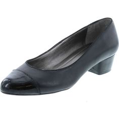 Easy Spirit Urmine Black. Womens Pumps-Shoes 9 New Slip-on Round Toe Heels For Office, Slip-on Heels With Round Toe For Office, Office Heels With Slip-on Fit And Round Toe, Office Heels With Round Toe And Slip-on Fit, Medium Width Slip-on Court Shoes For Office, Black Flat Heels For Fall, Black Flat Heel Court Shoes For Fall, Black Wide Fit Heels With Padded Heel, Black Leather Shoes With Almond Toe For Spring