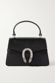 This super mini version of Gucci's iconic 'Dionysus' bag is sized to hold just the essentials, like your phone, cardholder, and lipstick. It's been crafted in Italy from textured-leather and can be carried by the structured top handle or silver-tone chain strap. Match your jewelry to the signature tiger head clasp, which is embellished with sparkling crystals. Horsebit Mini Gucci Bag, Fall In London, Gucci Dionysus Mini, Heels And Bags, Expensive Bag, Gucci Mini, Bag Obsession, Dream Bags, Bags Gucci