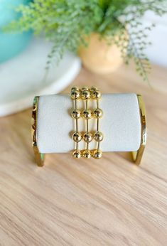 Kimmy Bracelet Set in Gold, gold bar and gold bead stack of three bracelets Foundation Sets, Bracelet Stacking, Perfect Foundation, Accessories Bracelets, Bracelet Set, Foundation, Bracelet, Gold, Art