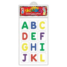 the alphabet stickers are colorful and have letters that spell out what to do with them