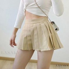 Lasaky - Chic and Flattering Pleated Skirt with Asymmetric Design for a Lengthening Effect and Added Style Tall Leggings, Body Skirt, High Waisted Pleated Skirt, Aesthetic Streetwear, Gyaru Fashion, Streetwear Clothes, Stylish Skirts, Long Leggings, Half Skirt