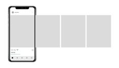 an iphone is shown with three different images in the same frame, and there are no image frames on it