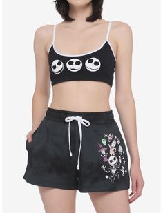 The Nightmare Before Christmas Jack, Christmas Jack Skellington, Disney Dreams, Merchandise Bags, Nightmare Before Christmas Jack, The Nightmare Before Christmas, Black Bralette, Spandex Shorts, The Nightmare