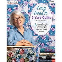 PRICES MAY VARY. Fabric Café Easy Does It 3 Yard Quilt Bk Fabric Café Easy Does It 3 Yard Quilt Bk Package Dimensions: 0.508 L x 27.94 H x 21.59 W (centimeters) Package Weight: 0.091 kilograms 3 Yard Quilts, Quilt Book, Quilt Pattern Book, Easy Does It, Country Fair, Lap Quilts, Beginner Quilt Patterns, Easy Quilt Patterns, King Size Quilt