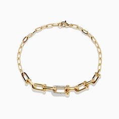 Effy D'oro 14K Yellow Gold Chain Link Diamond Bracelet 0.24 TCW Gold Diamond Bracelet, Bracelets Gold Diamond, Effy Jewelry, Yellow Stone, Yellow Gold Chain, Jewelry Stand, Gold Yellow, Birthday Wishes, Gold Chain