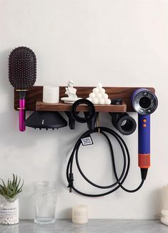 🌟 Because the size of each item is different, we can only provide simple packaging that matches the size.  This hair dryer shelf is suitable for Dyson hair dryers, click the link below to see the universal hair dryer: https://www.etsy.com/shop/ElizabethHomeDesign?ref=seller-platform-mcnav&section_id=40828167 【Name】 Dyson Hair Dryer Rack 【Material】Black walnut and brass 【Installation method】:no punching (adhesive) / punching installation two ways ♦ This hairdryer shelf is only suitable for the n Dryer Shelf, Hairdryer Holder, Walnut And Brass, Dyson Hair, Dryer Rack, Dyson Hair Dryer, Dyson Supersonic, Hair Dryer Holder, Simple Packaging