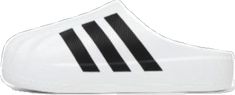 Adidas Mule, Casual Sneakers With Side Stripes For Streetwear, Adidas Logo White Skate Shoes For Sports, White Slip-on Skate Shoes Sporty Style, White Adidas Skate Shoes For Sports, Adidas White Skate Shoes For Sports, White Three Stripes Sneakers For Skateboarding, Sporty Adidas Slip-on Skate Shoes, White Slip-on Sporty Skate Shoes