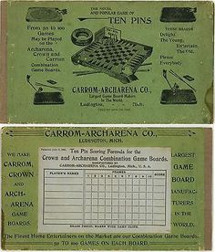 two old game cards with instructions for the carrom - arccharia co,