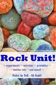 rocks with the words rock unit written on them