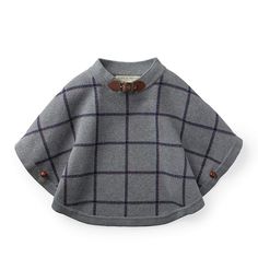 Elevate your little one's wardrobe with the Hope & Henry Girls' Sweater Cape, a piece that combines elegance with comfort. This grey plaid cape is not just any ordinary garment; it's a fashion statement!

- **Size**: X-Small
- **Color**: Grey Plaid
- **Material**: Super soft organic cotton
- **Gender**: Female
- **Age Group**: Kids

Designed with a sophisticated collar featuring a buckle closure and smart button details at the armholes, this cape stands out with its beautiful plaid intarsia. The Sweater Cape, Plaid Capes, Capes For Kids, Cape Sweater, Grey Plaid, Cable Sweater, Gray Plaid, Elbow Sleeve, Girls Sweaters