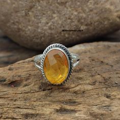 Citrine Ring, 925 Sterling Silver Ring, Handmade Ring, Women Ring, Oval Shape Ring, Yellow Stone Ring, Citrine Jewelry, Gift For Her Oval Citrine Ring With Spiritual Style, Spiritual Oval Citrine Ring, Handmade Oval Topaz Ring For Gift, Ring Yellow Stone, Yellow Stone Ring, Yellow Stone Rings, Oval Shape Ring, Citrine Jewelry, Citrine Ring