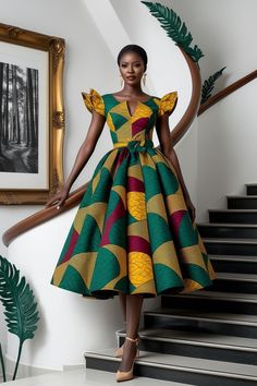 Classy Flare Dress, Flare Ankara Dress Styles, Ankara Flare Dress Styles, Lobola Outfits, Sepedi Traditional Dresses, African Formal Dress, South African Traditional Dresses, African Traditional Wear