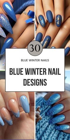 Skin Self Care, Trendy Winter Nails, Winter Nail Design, Routine Ideas, Festive Nail Art, Spring Nail Designs, Nail Design Inspiration, Blue Nail Designs, Winter Nail Art