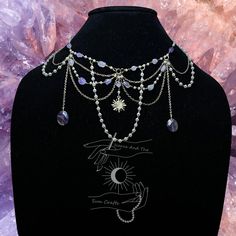 Sunshine Amethyst beaded choker fairy necklace Made by hand  Bead materials:  - amethyst - Resin Metals: - stainless steel Nickel free Fairy Choker, Beaded Fairy, Fairy Necklace, Beach Boho, Plastic Resin, Amethyst Beads, Beaded Material, Jewelry Inspo, Beaded Choker