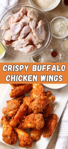 crispy buffalo chicken wings are an easy and delicious appetizer for the whole family