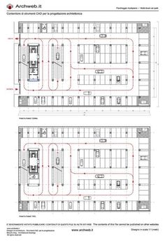 the floor plan for an office building with two separate areas and one area that is connected to