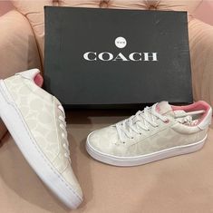 Outfits With Coach Shoes, Pink Coach Shoes, Coach Shoes Outfit For Women, Buchifresa Shoes, Coach Sneakers Outfit, Coach Shoes Outfit, Coach Shoes Women, Coach Tennis Shoes