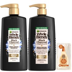 PRICES MAY VARY. Whole Blends Conditioner: Garnier's Black Charcoal and Nigella Flower Oil conditioner is formulated to rebalance oily scalps and nourish dry hair ends. Provides up to 48 hours of freshness for hair that goes the distance between washes Rebalancing Charcoal Conditioner: Formulated to remove up to 100 percent of impurities while hydrating with no weigh-down. For best results, use with our Charcoal Shampoo. The ultimate shampoo and conditioner dual action remedy for dehydrated hair Dry Hair Ends, Nigella Flower, Garnier Whole Blends, Kit Packaging, Whole Blends, Shampoo And Conditioner Set, Curly Hair Problems, Oily Scalp, Recycled Bottle