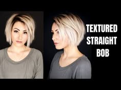 Blonde Bob Haircut, Short Bobs, Hair Cut Ideas, Inverted Bob, Short Hairstyles For Thick Hair, Straight Bob, Short Straight Hair