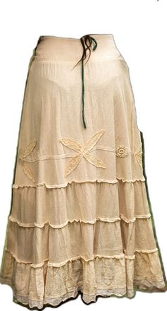 Beige Long Skirt With Lace Trim, Beige Cotton Skirt With Lace Trim, Beige Lace Tiered Skirt, Traditional Summer Dress With Tiered Skirt, Traditional Tiered Maxi Skirt For Spring, Traditional Ruffled Skirt For Summer, Lace Ruffled Skirt For The Beach, Traditional Spring Dresses With Tiered Skirt, Traditional Tiered Skirt Dress For Spring