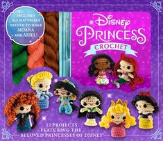 crochet disney princesses book with instructions to make them look like they're from the little mermaids