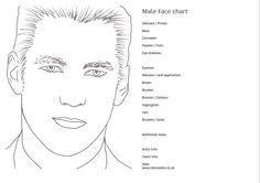 A Blank Male Face chart suitable for Makeup Artists, Beauticians, Students and those that just want to have fun! This is a Digital product that you can download and print at home. Ideally print onto a good quality textured paper as makeup will work much better when applied on this. Ideal face chart for practicing makeup looks for Beauty, Drag, Special FX and Bridal. Perfect for Makeup Artists and Beauticians who need to record a makeup look for a client following an appointment.  Simply record a look using makeup and note down the make-up products and tools used. Top Tip! Spray with a fixing spray (available in Art shops) to set the make-up in place and store the face chart in a clear plastic sleeve. Designed by me for personal use only not for re-sale or distribution. Fixing Spray, Face Chart, Beauty Illustration, Make Up Looks, Beauty Portrait, Makeup Artists, Male Face, Paper Texture, Marketing And Advertising