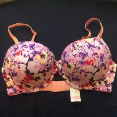 Push Up Bra Spring Padded Stretch Bra, Stretch Push-up Bra For Spring, Spring Stretch Push-up Bra, Spring Padded Push-up Bra, Fitted Multicolor Bra With Floral Print, Spring Push-up Bra With Padded Cups, Spring Push-up Bra, Spring Floral Print Multicolor Bra, Spring Floral Print Push-up Bra