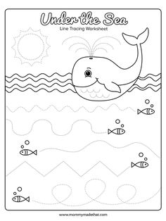 the under the sea worksheet for children to learn how to draw and color