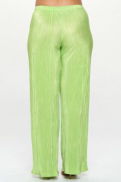 Introducing the elegant and stylish Pleated Pants in Lime. These pants offer a touch of sophistication with their pleated design and a pop of glam with the gold pleated foil. Perfect for any occasion, these pants are sure to elevate your wardrobe and make you stand out. Model is wearing a 1X SIZE UP FOR A LOOSER FIT! Fabric Contents: 100% POLYESTER Made in USA Natural Essence, Pleated Pants, The Gold, British Indian, Ethiopia, Social Media Platforms, Brunei, Final Sale, Made In Usa