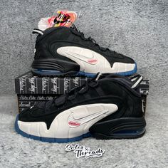 Item: Nike Air Max Penny X Social Status Men Black Game Royal Sail Style Code: Dm9130-001 Condition: 100% Authentic. Brand New Never Worn. Box Included Size: 11 Men's Color: Black/Game Royal Blue/Sail Seller Notes: -100% Trusted Seller. Your Satisfaction Is Very Important To Me! -Orders Before 8am Pst Will Ship Out Same Day; Orders After 8am Pst Will Ship Out Next Business Day, Guaranteed!(Special Requests Available, Please Ask!) -Shipping From California -Bundles Available!!! -All Sales Are Con Nike Urban Black Basketball Shoes, Nike Urban Style Black Basketball Shoes, Black Leather Custom Sneakers With Air Cushioning, Black Leather Sneakers For Sports Events, Sporty Custom Black Sneakers For Sports Events, Sporty Black Custom Sneakers For Sports Events, Black Low-top Sneakers For Sports Events, Casual Leather Basketball Shoes With Air Max Cushioning, Nike Black Leather Basketball Shoes