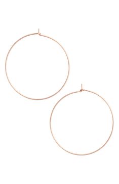 Dress up your everyday look with these delicate hoop earrings featuring a slim silhouette. Style Name:Nashelle Large Pure Hoop Earrings. Style Number: 5421674. Chic Rose Gold Hoop Earrings, Chic Rose Gold Round Hoop Earrings, Chic Small Hoop Rose Gold Earrings, Chic Everyday Rose Gold Hoop Earrings, Chic Rose Gold Hoop Earrings For Everyday, Adjustable Rose Gold Hoop Earrings, Everyday Rose Gold Hoop Earrings, Delicate Rose Gold Round Hoop Earrings, Nickel-free Rose Gold Hoop Earrings