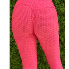 Scrunch Butt Lifting Tik Tok Leggings In Neon Coral Color. The Have A Nice Honeycomb Pattern And Texture. Fun Neon Coral Pop Of Color. Scrunch Butt Honeycomb Texture/Pattern 65% Cotton 30% Polyester 5% Spandex Size S/M Nwt Pink High Waist Fitted Leggings, High Waist High Stretch Pink Pants, Fitted High Waist Pink Leggings, Pink Tight Pants For Spring, Spring Tight Pink Pants, Tight Pink Pants For Spring, Pink High Waist Stretch Leggings, High Waist Stretch Pink Leggings, High Waist Pink Stretch Leggings