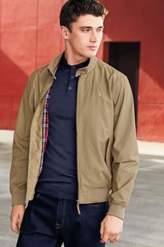 Harrington Jacket Outfit, Harrington Jacket Men, Gentleman Mode, Sport Jacket Men, Hipster Man, Dapper Gentleman, Tan Jacket, Harrington Jacket, Jacket Outfit