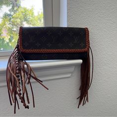 Louis Vuitton Pochette Twin Gm Used, Fringes And Braids Added-Custom It Has Normal Sign Of Use. Interior Has Tape Residue Original Straps Is Not Included But I Am Adding A Hand Made One To Use It As A Crossbody Or You Can Buy Your Own If You Don’t Like The Straps. Bag Only $500 Will Be Authenticated By Poshmark Louis Vuitton Pochette, Louis Vuitton Bags, Louis Vuitton Bag, Twins, Hand Made, Braids, Bag Lady, Louis Vuitton, The Originals