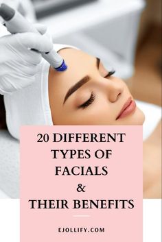 Facial Names Skin Care, Facial Types Skincare, Best Facial For Acne, Types Of Facials Skincare, Facial Descriptions Skin Care, Type Of Facials, Facial Ideas Spas, Steps Of A Facial, Skin Care Room Decor