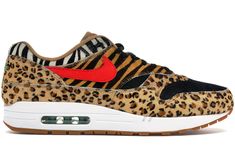 Nike Air Max 1 Atmos Animal Pack 2.0 (Animal Print Box) (2018) - AQ0928-700 - US Air Max 1s, Athletic Models, Baskets Nike, Nike Models, Nike Air Max 1, Air Jordan 3, Hot Sneakers, Jordan 3, Vans Sneakers