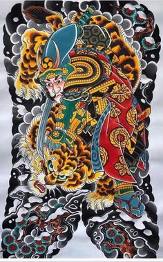 Japanese Back Tattoo, Tatoo Styles, Foo Dog Tattoo, Tiger Tattoo Design, Japanese Art Styles, Irezumi Tattoos, Body Suit Tattoo