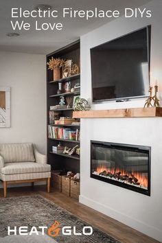 an electric fireplace diy's we love