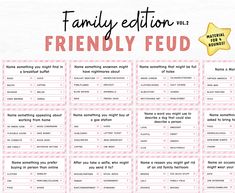 a printable family game for friends to play