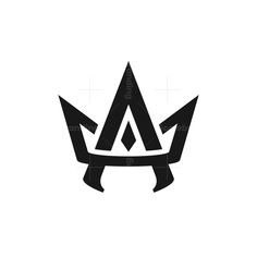 a black and white image of a crown