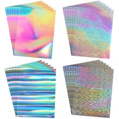 PRICES MAY VARY. Rich Quantity to Use and Share: you will receive 60 pieces of holographic paper, there are 4 styles, 15 sheets for each style; The size is about 11 x 8 inches/ 28 x 21 cm, enough to meet your daily using and sharing Fine Workmanship: these holographic sheets are made of quality aluminum foil paper, which is durable and reliable; It is not easy to wrinkle and fade, could serve you for a long time Ingenious Design: the holographic foil is designed with bright color and the surface Iridescent Mirror, Craft Cardboard, Letter Poster, Holographic Paper, Cardboard Letters, Mirror Paper, Ombre Glitter, Holographic Foil, Foil Paper