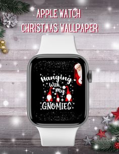 Christmas Apple Watch Face, Christmas Apple Watch Wallpaper, Gnomes Wallpaper, Wallpaper Lock Screen Wallpaper, Gnome Wallpaper, Wallpaper Watch, Christmas Watches, Wallpaper Lock Screen, Apple Watch Face